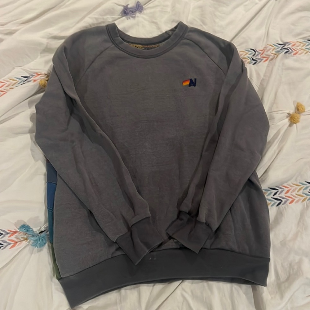 AVIATOR NATION- rainbow stitch crew